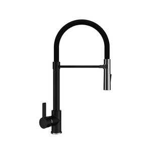 Изображение товара Смеситель для кухонной мойки Ulgran U-024-344, цвет ультра-черный