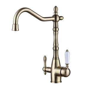 Изображение товара Смеситель для кухонной мойки Rose R158Q, с подключением к фильтру, бронза