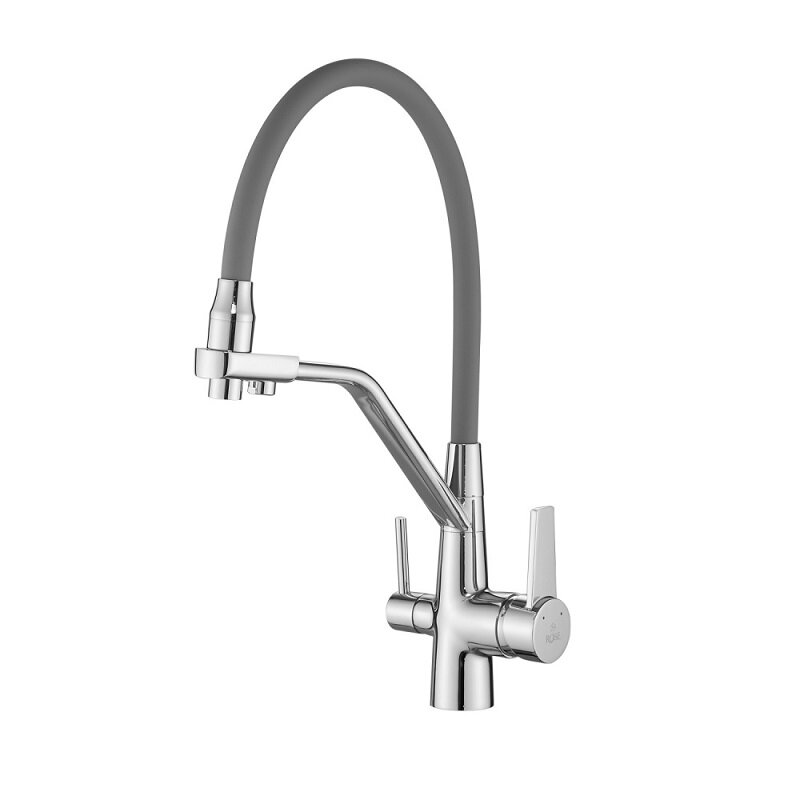 Изображение товара Смеситель для кухни Rose R558 с подключением к фильтру, хром, гибкий излив