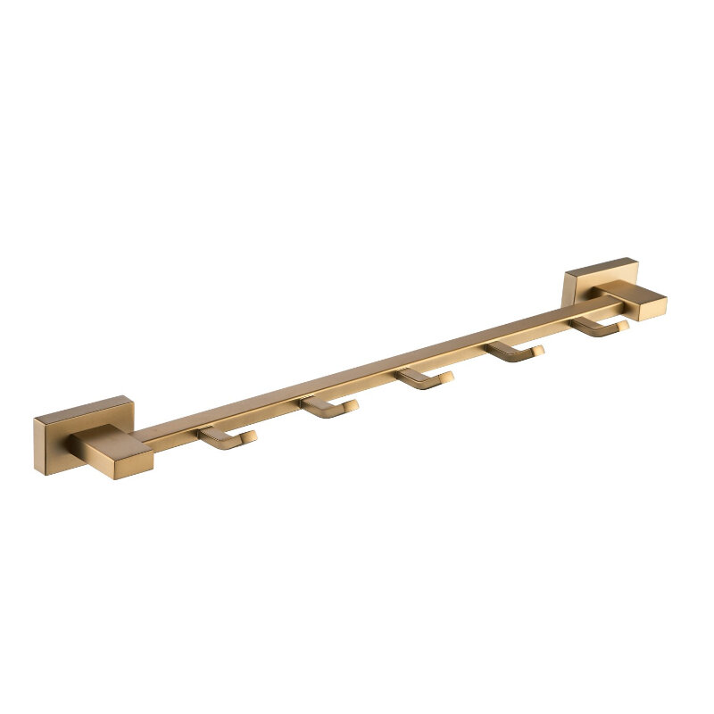 Изображение товара Shevanik SG5651G планка на 5 крючков, латунь, золотой сатин