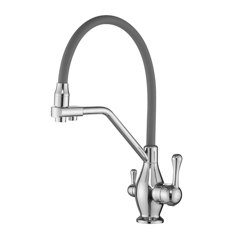 Изображение товара Смеситель для кухонной мойки Rose R858 с подключением к фильтру хром