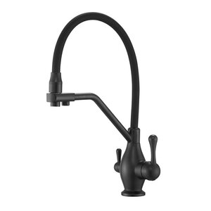 Изображение товара Смеситель для кухонной мойки Rose R858H, с подключением к фильтру, черный