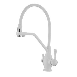 Изображение товара Смеситель для кухонной мойки Rose R858C, с подключением к фильтру, белый