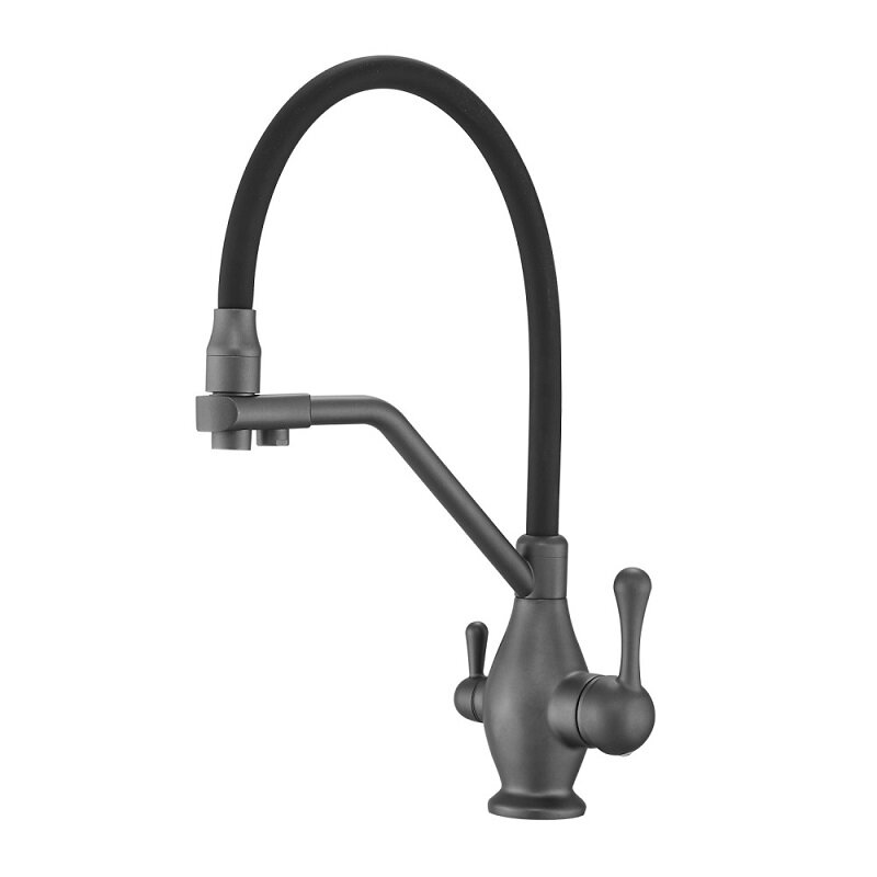 Изображение товара Смеситель для кухонной мойки Rose R858Y с подключением к фильтру и высокой формой излива