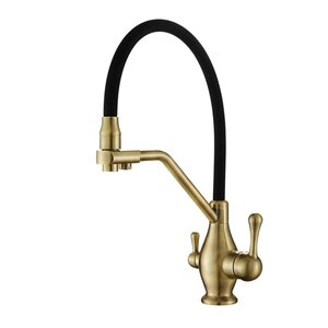 Изображение товара Смеситель для кухонной мойки Rose R858Q с подключением к фильтру бронза