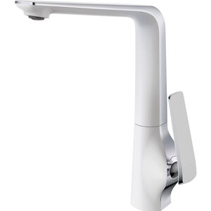 Изображение товара Смеситель для кухонной мойки Rose R1313F, белый/хром