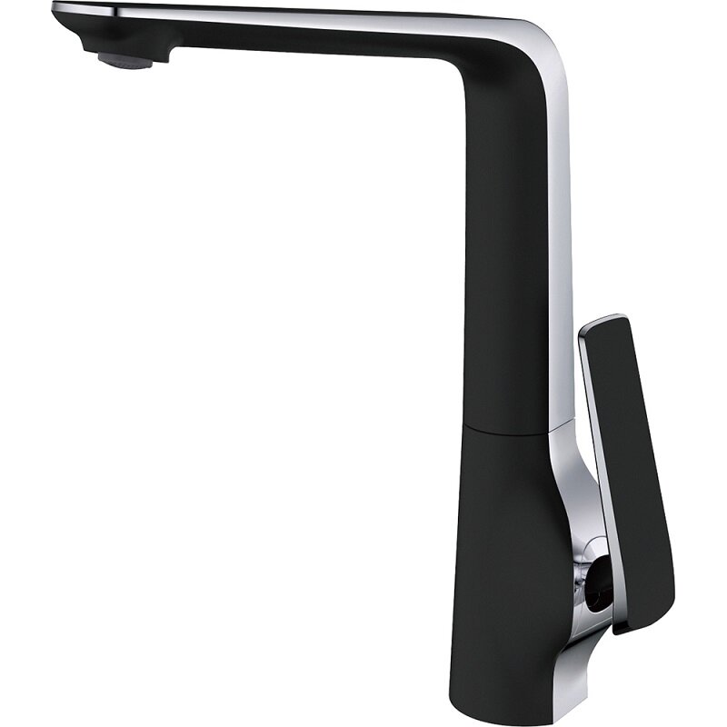 Изображение товара Смеситель для кухонной мойки Rose R1313H черный хром 5 лет гарантия