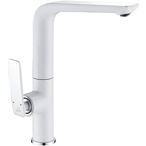 Изображение товара Смеситель для кухонной мойки Rose R2713F, белый матовый/хром