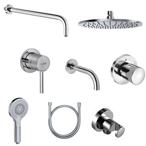 Изображение товара Душевая система Kludi Bozz 386340576, верхний душ 25 см, хром