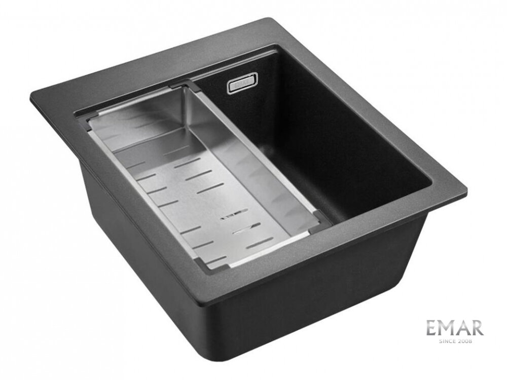 Изображение товара Кухонная мойка Emar Quartz EMQ-1420.Q Оникс, 42 см, искусственный камень