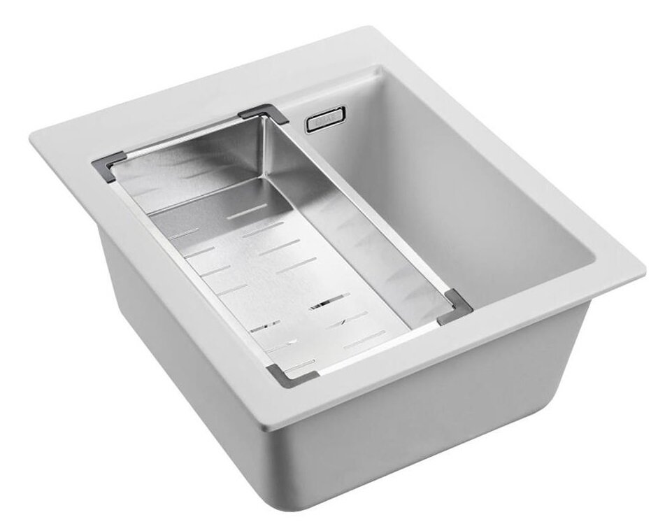 Изображение товара Кухонная мойка Emar Quartz EMQ-1420.Q Агат 42 см кварцевый композит