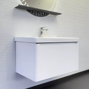 Изображение товара Тумба Comforty Арзамас-80, 00-00017884, с раковиной Comforty 4480, цвет белый матовый