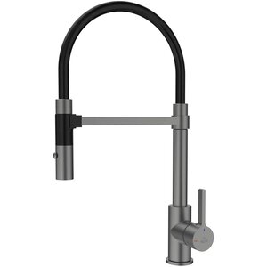 Изображение товара Смеситель для кухонной мойки Rose R133T, с гибким изливом, воронёная сталь, gunmetal