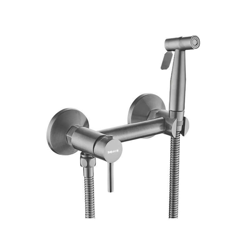 Изображение товара Гигиенический душ Shevanik S107T с смесителем из вороненой стали gunmetal