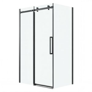 Изображение товара Душевой уголок Grossman Classic 120.K33.04.1180.21.00, 110 х 80 см, стекло прозрачное, профиль черный матовый