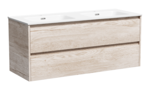 Изображение товара Тумба под сдвоенную раковину Sancos Libra LB120-2EG, 120 см, подвесная, цвет дуб галифакс натуральный