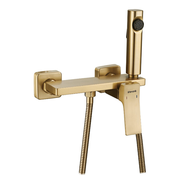 Изображение товара Гигиенический душ Shevanik S6105G-1 с смесителем цвет золотой сатин