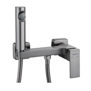 Изображение товара Гигиенический душ Shevanik, S9605T-1, со смесителем, вороненая сталь, gunmetal