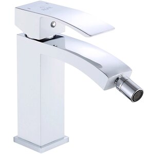 Изображение товара Смеситель для биде Rose R1507F белый хром однорычажный монтаж на одно отверстие