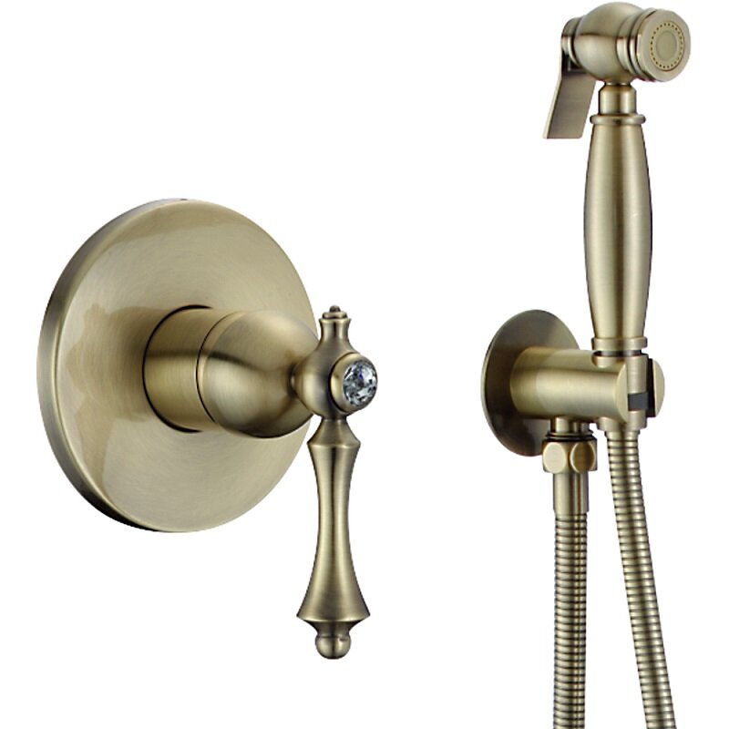 Изображение товара Гигиенический душ Rose R0105Q со смесителем бронза классика ретро стиль