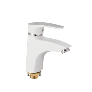 Изображение товара Смеситель для раковины Shevanik S5001F хром белый современный дизайн