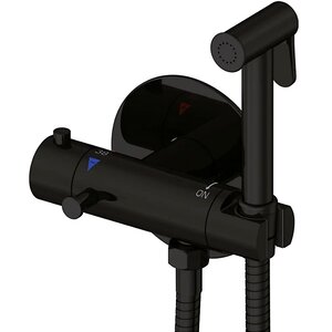 Изображение товара Гигиенический душ Rose, R915H, с термостатическим смесителем, черный матовый