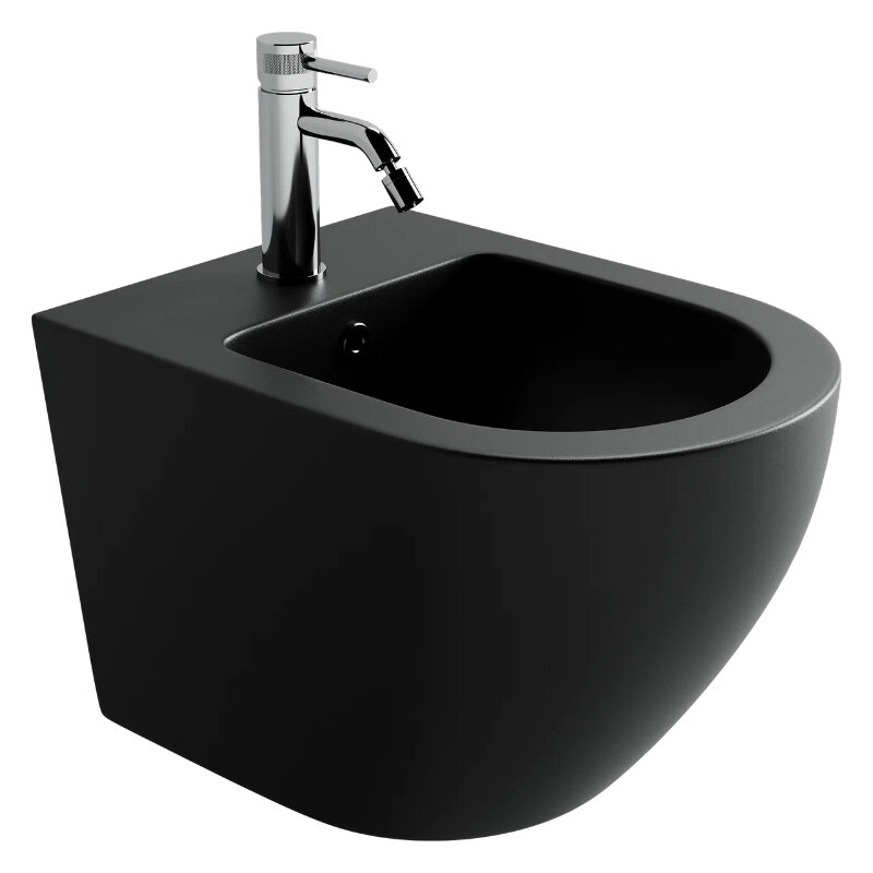 Изображение товара Подвесное биде Ceramicanova Uno CN11002MB, цвет черный матовый, сантехфарфор Изображение товара Подвесное биде Ceramicanova Uno CN11002MB, цвет черный матовый, сантехфарфор