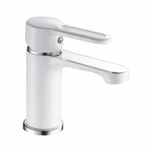 Изображение товара Смеситель для раковины Shevanik S8101F, цвет хром/белый