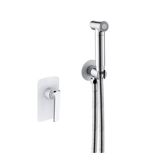 Изображение товара Гигиенический душ Rose, R1305F, со смесителем, белый/хром