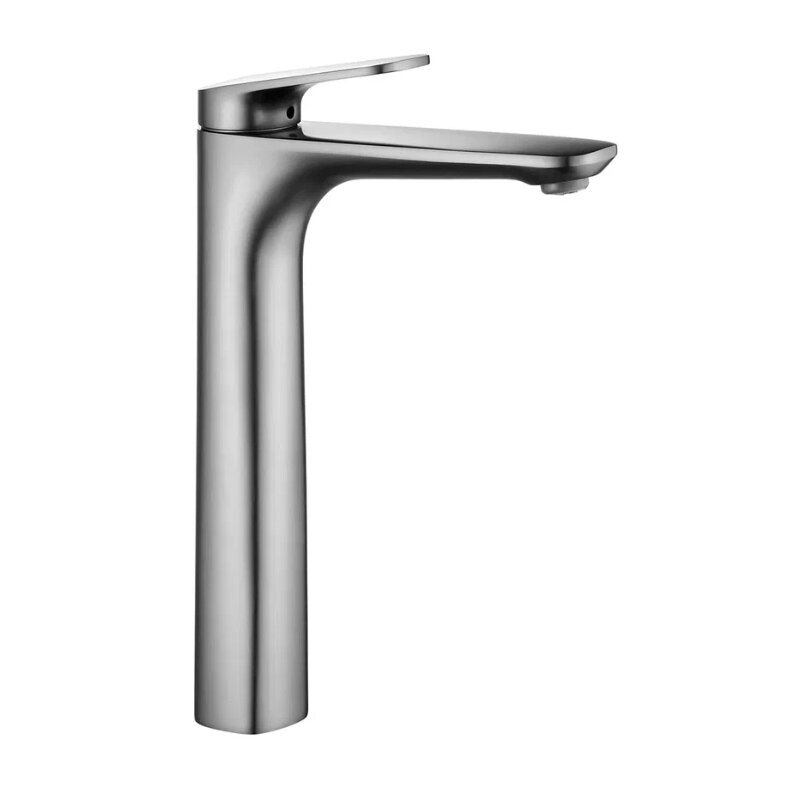 Изображение товара Смеситель для раковины Shevanik S8511T вороненая сталь gunmetal 21.3 см высокий керамический картри