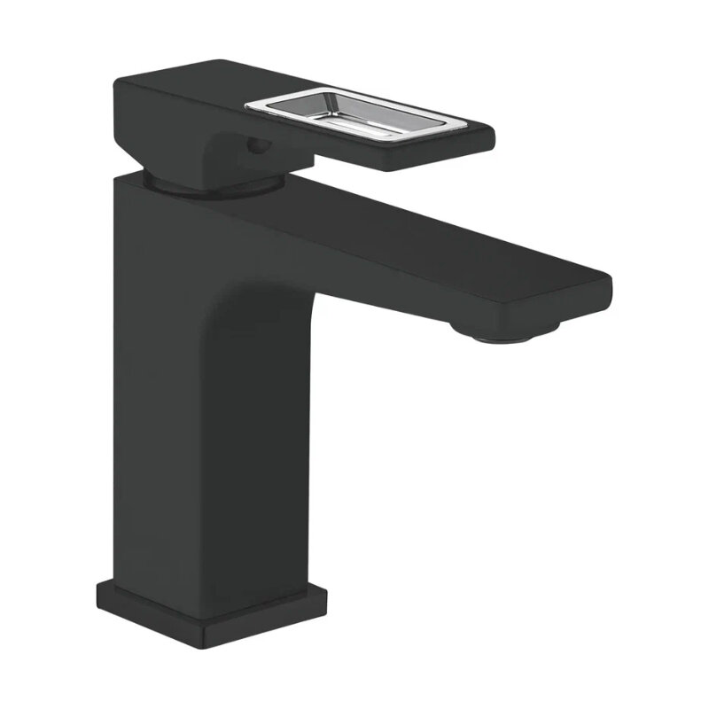 Изображение товара Смеситель для раковины Shevanik S9001H хром / черный матовый современный дизайн