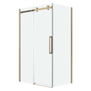 Изображение товара Душевой уголок Grossman Classic 120.K33.04.1180.32.00, 110 х 80 см, стекло прозрачное, профиль золото сатин