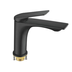 Изображение товара Современный черный матовый смеситель для раковины Shevanik S9101H