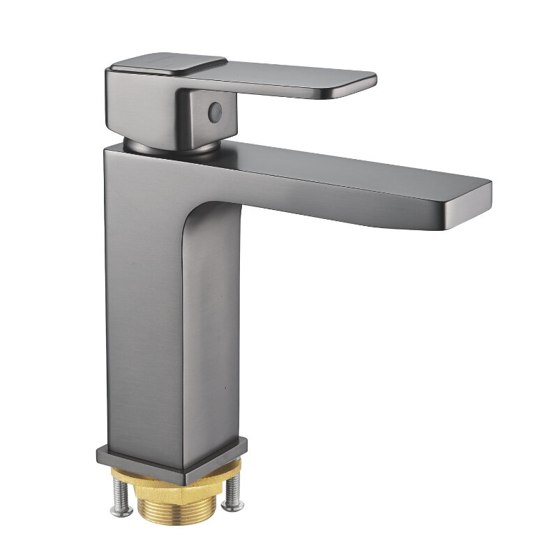 Изображение товара Смеситель для раковины Shevanik S9701T вороненая сталь gunmetal однорычажный