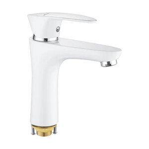 Изображение товара Смеситель для раковины Shevanik S9801F, цвет хром/белый