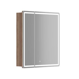Изображение товара Зеркальный шкаф Sancos Mirror MI70EG, 70 см, с LED подсветкой и сенсорным выключателем, цвет дуб галифакс натуральный