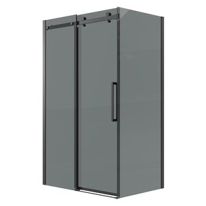 Изображение товара Душевой уголок Grossman Classic 120.K33.04.1180.21.10, 110 х 80 см, стекло тонированное, профиль черный матовый