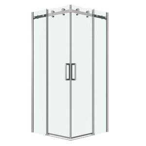 Изображение товара Душевой уголок Grossman Classic 80x80 раздвижная дверь 8 мм стекло хром