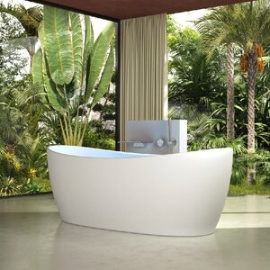 Изображение товара Ванна из искусственного камня Vincea VBT-6S03MW 170x80 см белая, отдельно стоящая