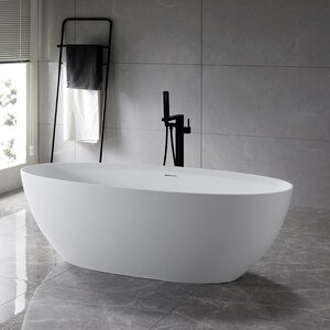 Изображение товара Ванна из искусственного камня Vincea VBT-4S01MW, 170 x 76 см, слив-перелив в комплекте, белый матовый