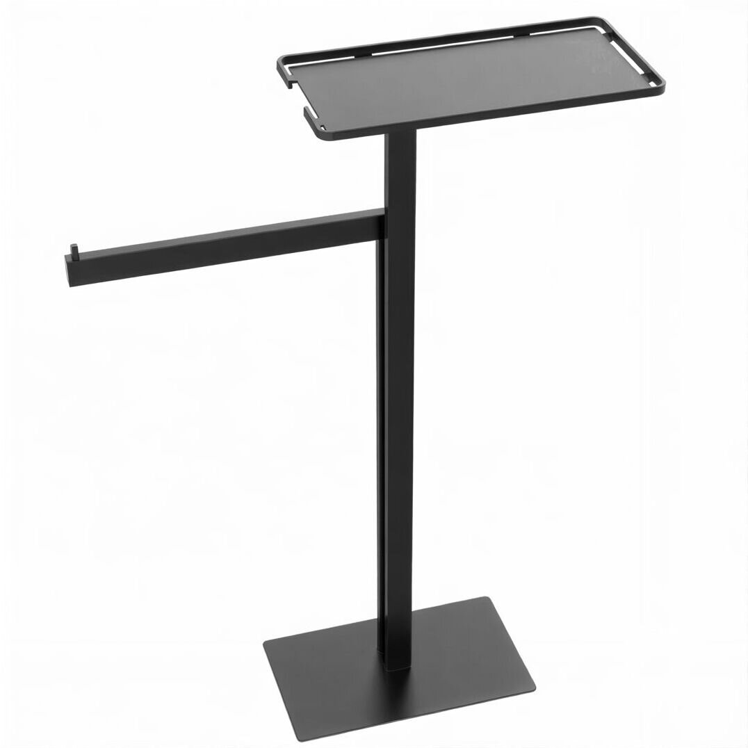 Изображение товара Стойка напольная Boheme 10952-B, с полкой и полотенцедержателем, цвет черный