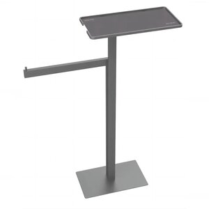 Изображение товара Стойка напольная Boheme 10952-GM с полкой и полотенцедержателем антрацит