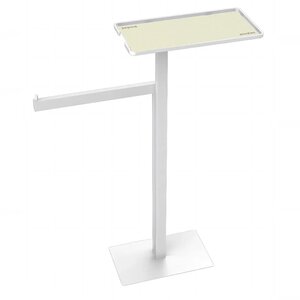 Изображение товара Стойка напольная Boheme 10952-MW с полкой и полотенцедержателем белый матовый