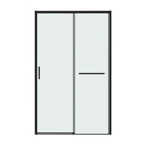 Изображение товара Душевая дверь Grossman Style 110 см раздвижная прозрачное стекло черный матовый профиль Германия