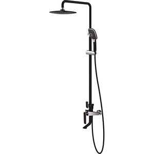 Изображение товара Душевая система Rose R1336H черный хром с тропическим душем и однорычажным управлением
