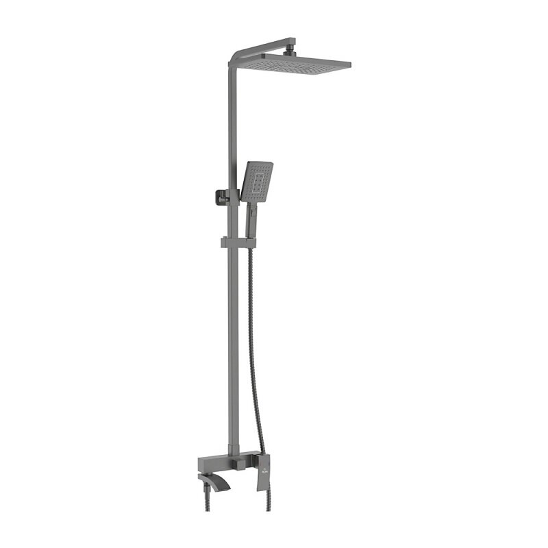 Изображение товара Душевая система Rose R1556T, воронёная сталь, gunmetal Изображение товара Душевая система Rose R1556T, воронёная сталь, gunmetal