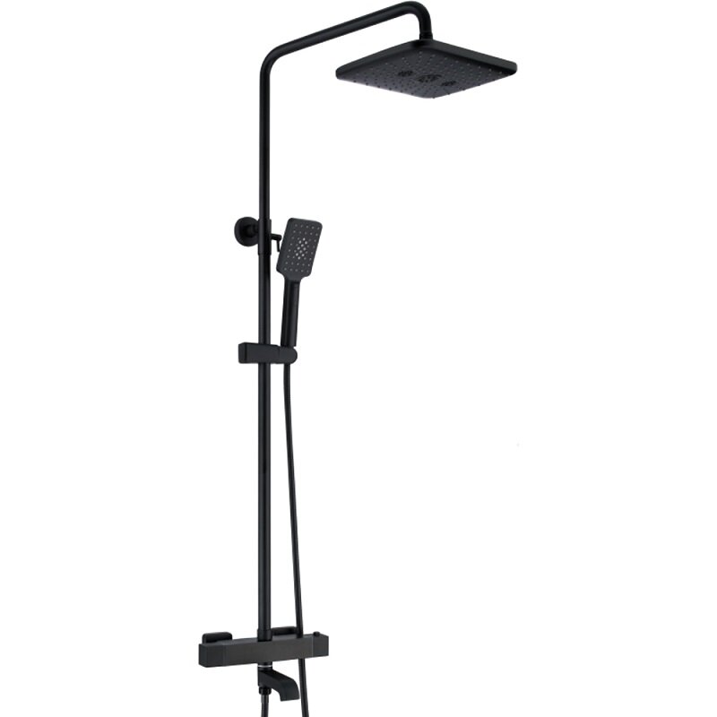 Изображение товара Душевая система Rose R3536H термостатическая черная с тройным режимом