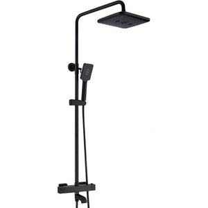 Изображение товара Душевая система Rose R3536H термостатическая черная с тройным режимом