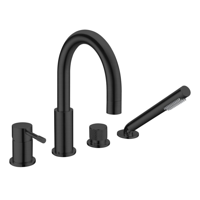 Изображение товара Смеситель врезной Boheme Uno 460-B, на борт ванны, цвет черный