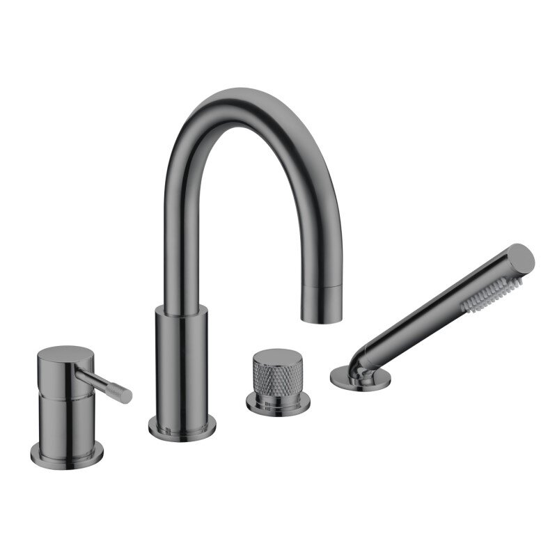 Изображение товара Смеситель врезной для ванны Boheme Uno 460-SGM глянцевый графит